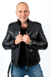 Men's leather jacket Nino